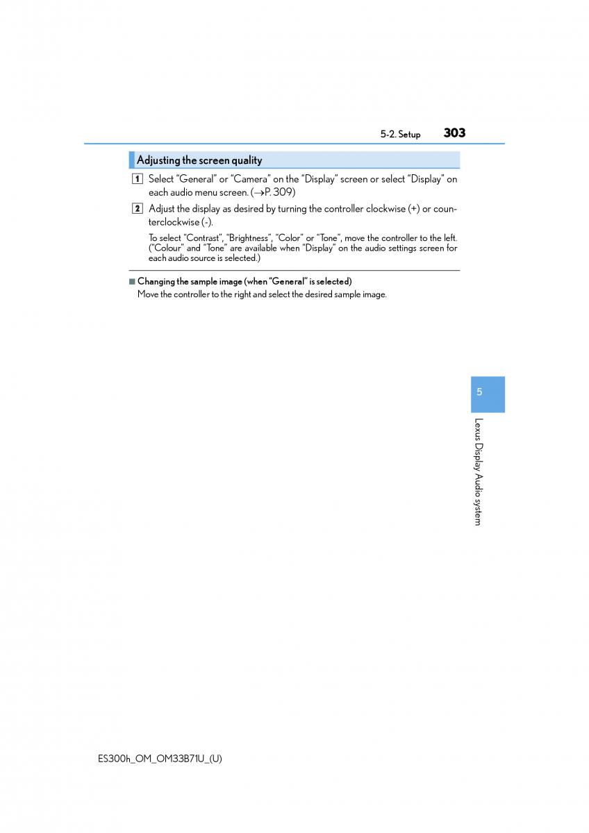 Lexus ES300h VI 6 XV60 owners manual / page 303