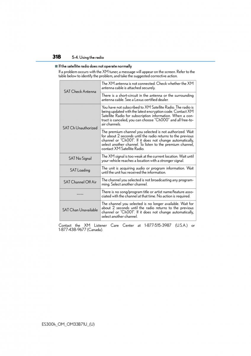 Lexus ES300h VI 6 XV60 owners manual / page 318