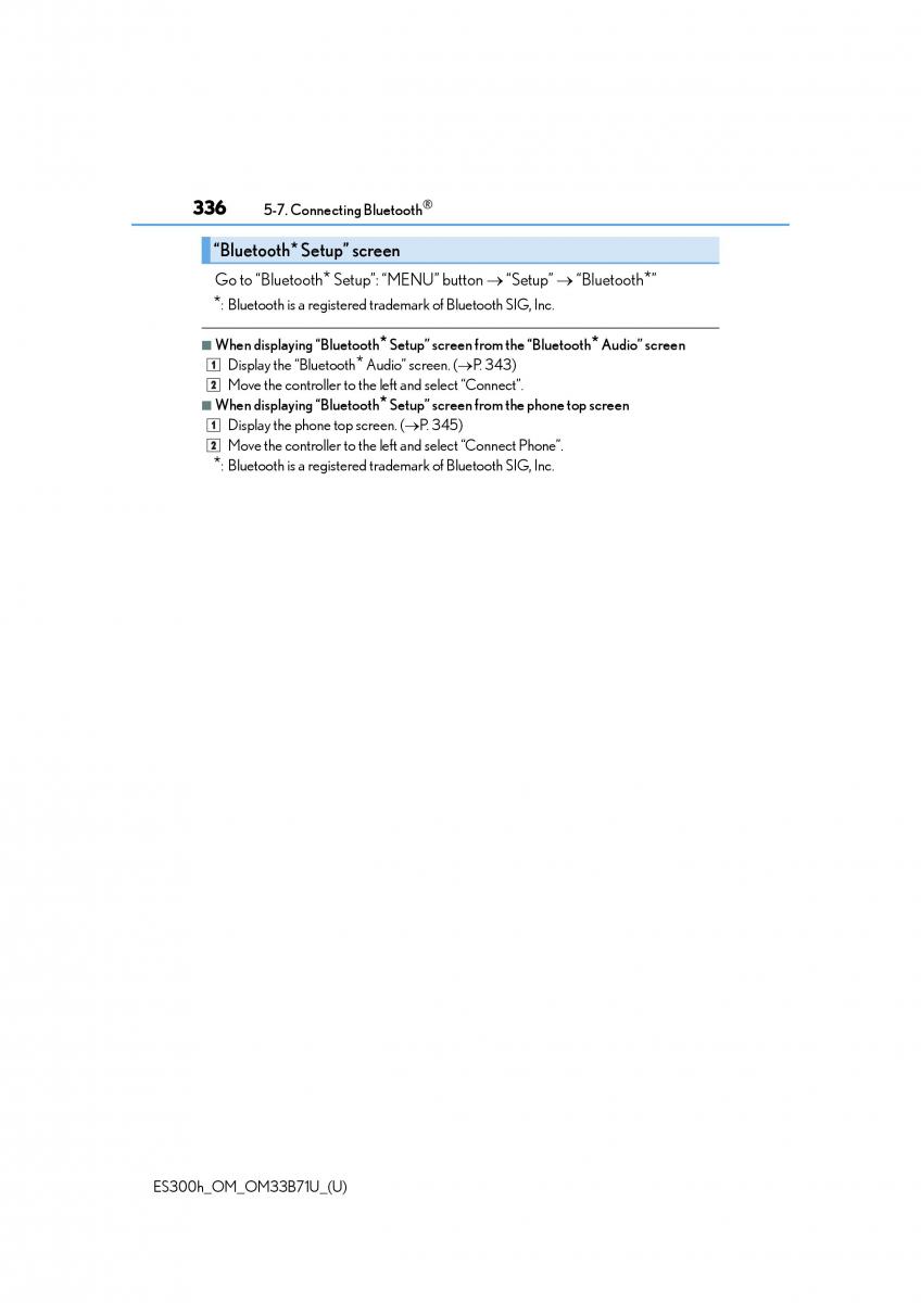 Lexus ES300h VI 6 XV60 owners manual / page 336