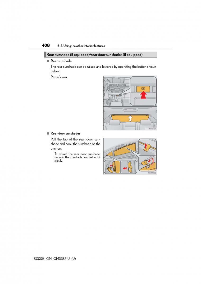 Lexus ES300h VI 6 XV60 owners manual / page 408