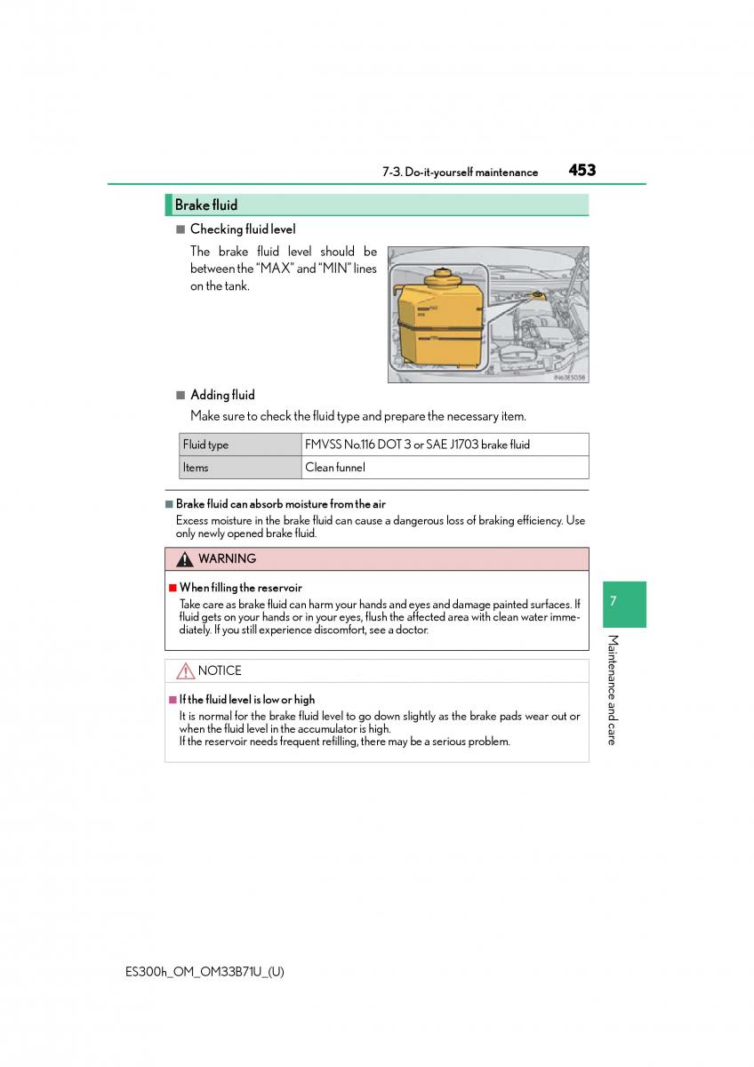 Lexus ES300h VI 6 XV60 owners manual / page 453