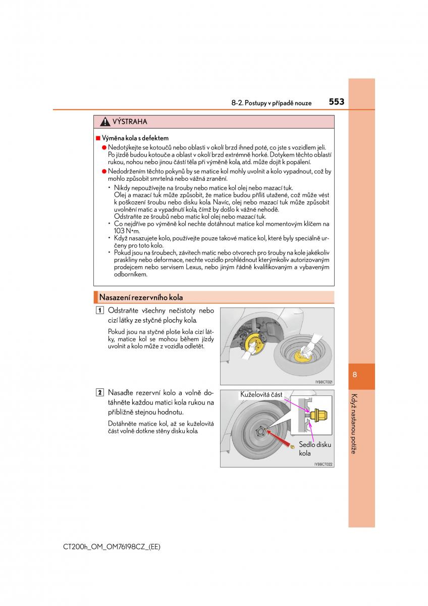 Lexus CT200h navod k obsludze / page 553