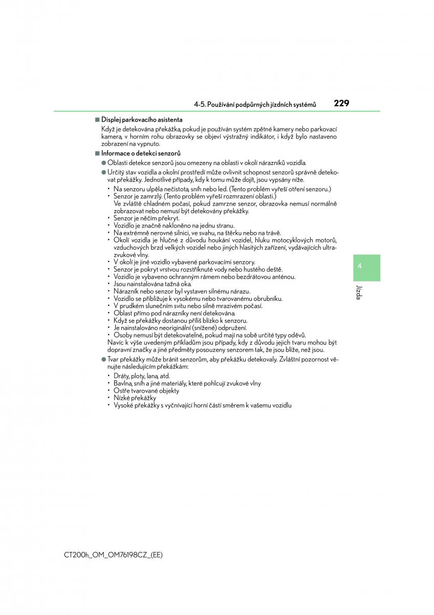 Lexus CT200h navod k obsludze / page 229