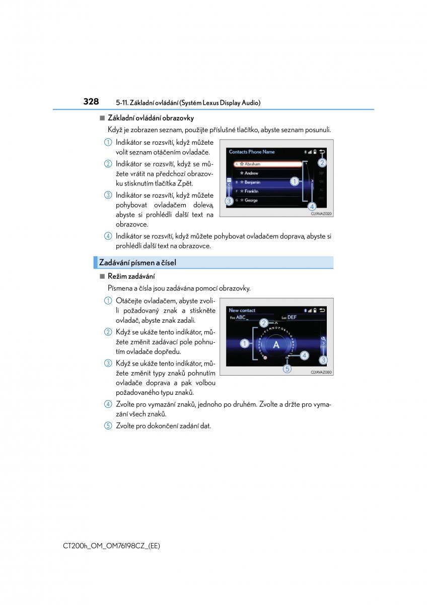 Lexus CT200h navod k obsludze / page 328