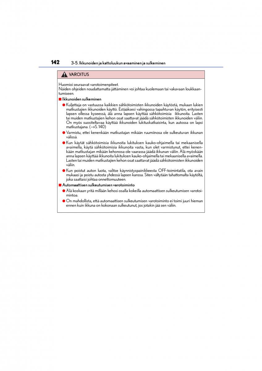 Lexus CT200h omistajan kasikirja / page 142