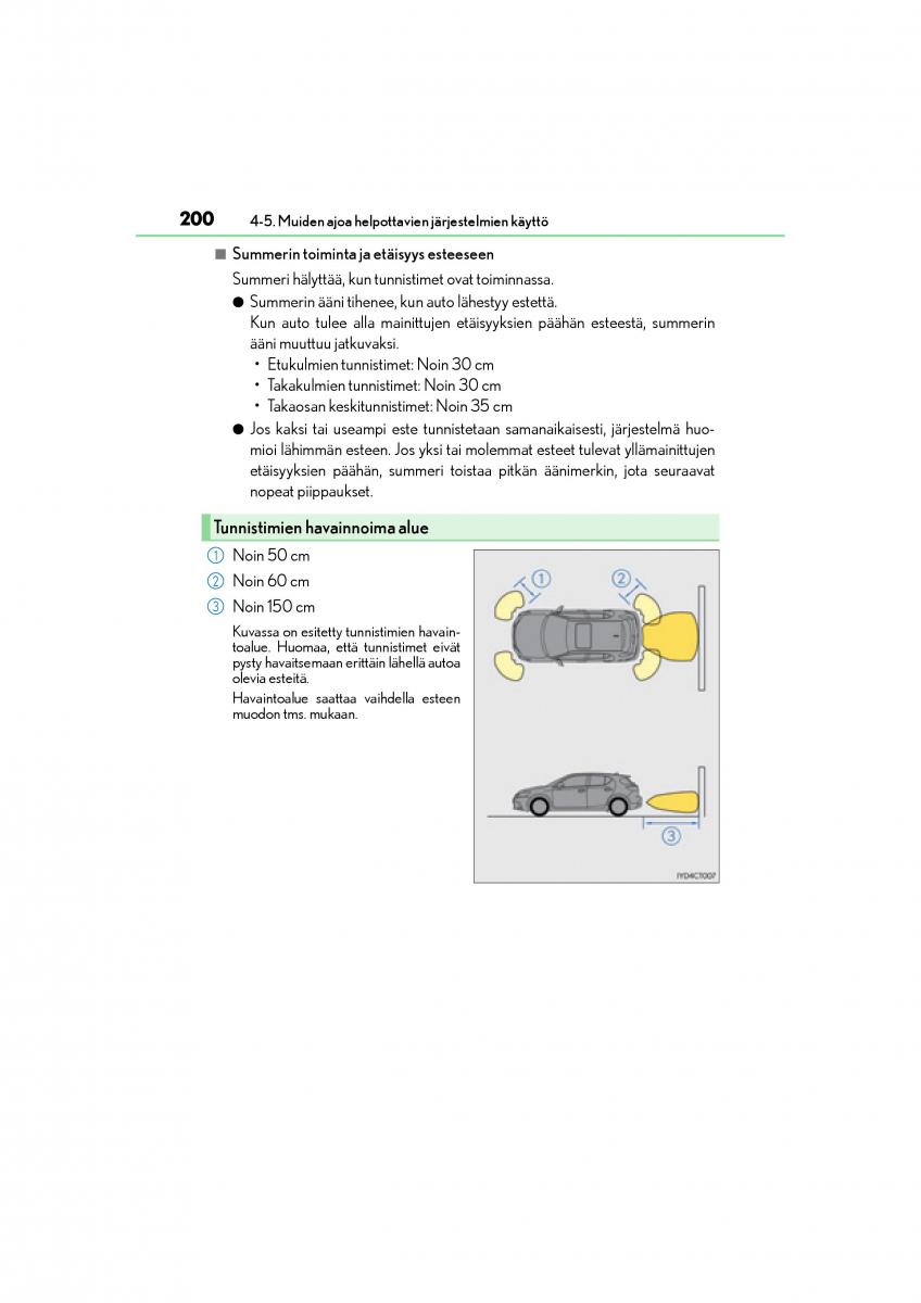 Lexus CT200h omistajan kasikirja / page 200