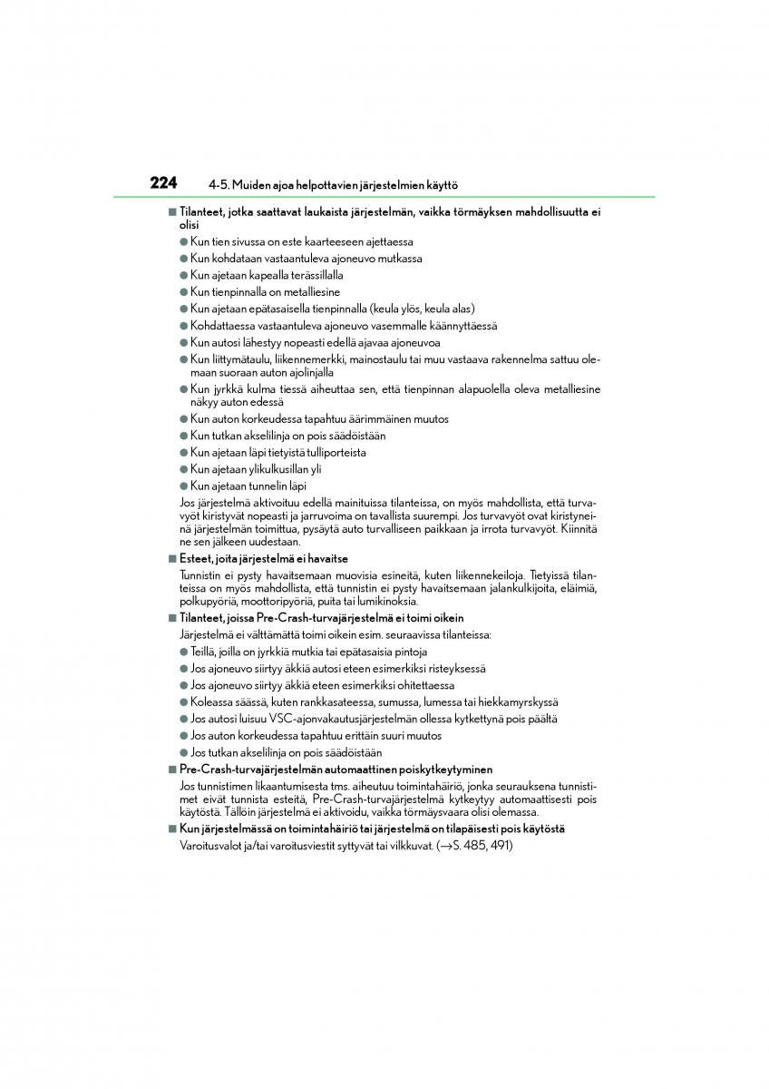 Lexus CT200h omistajan kasikirja / page 224