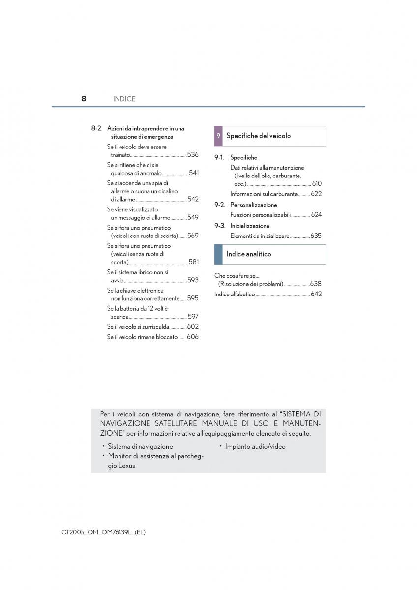 Lexus CT200h manuale del proprietario / page 8