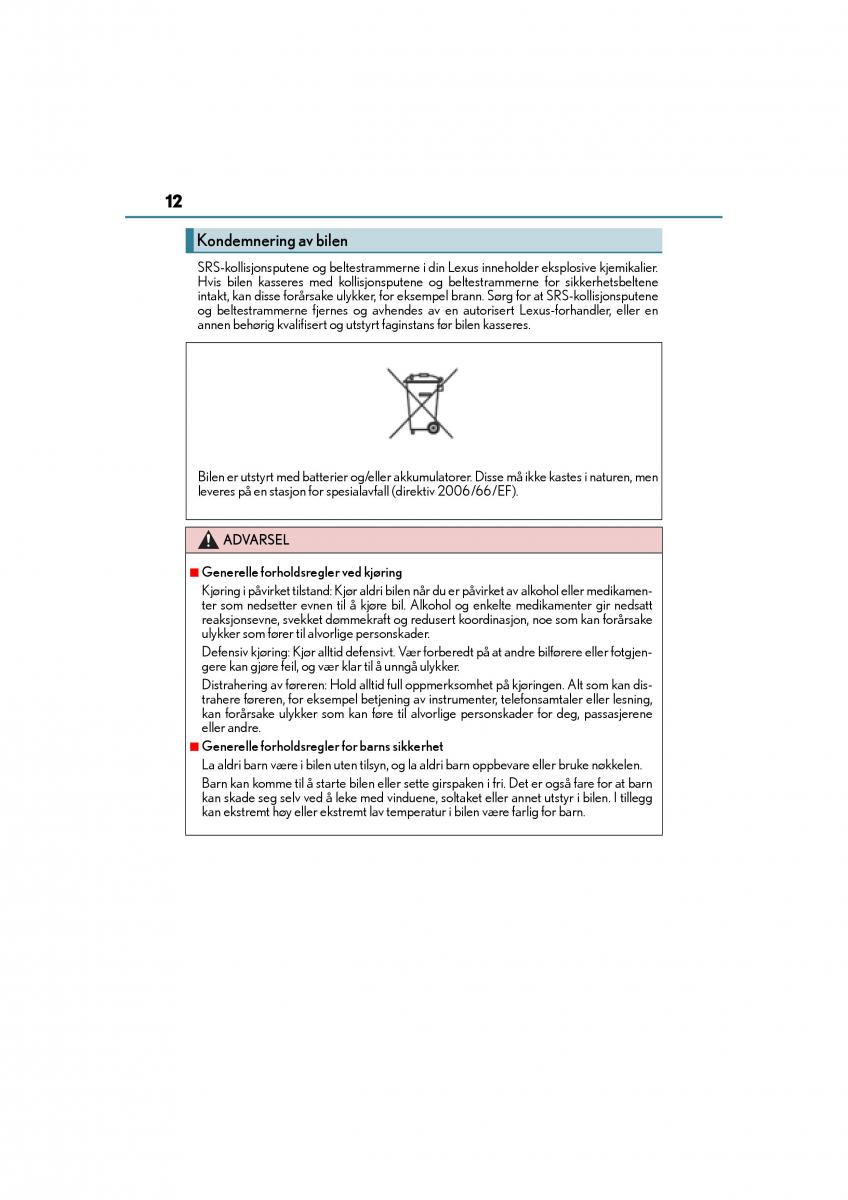 manual  Lexus CT200h bruksanvisningen / page 14