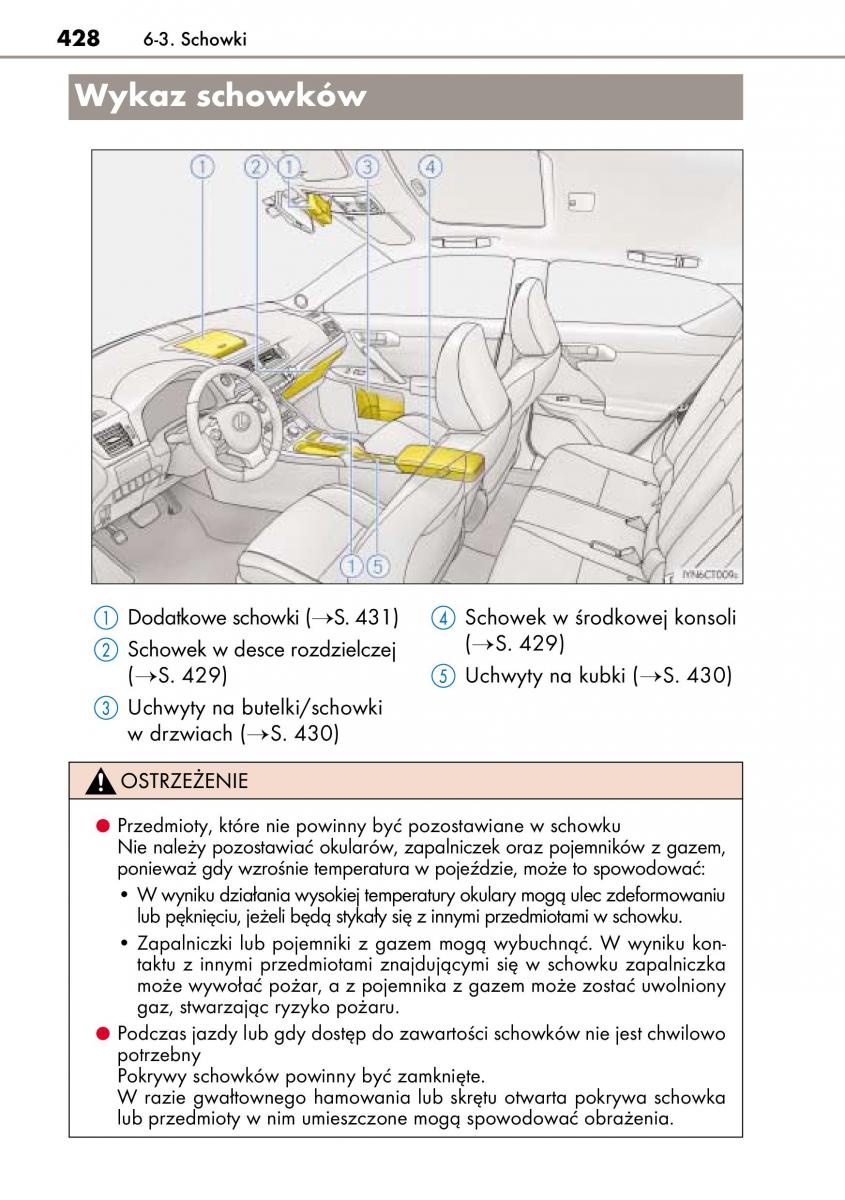 Lexus CT200h instrukcja obslugi / page 428