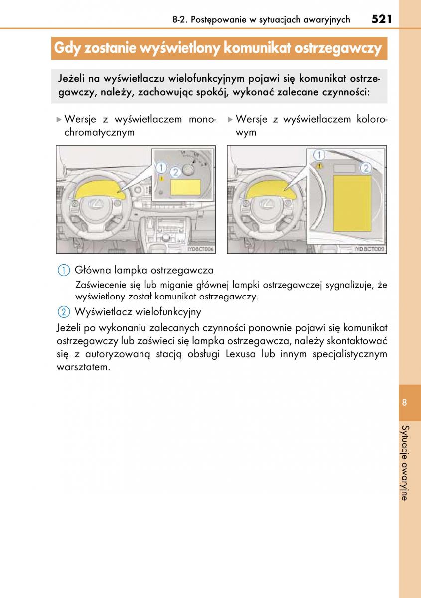 Lexus CT200h instrukcja obslugi / page 521