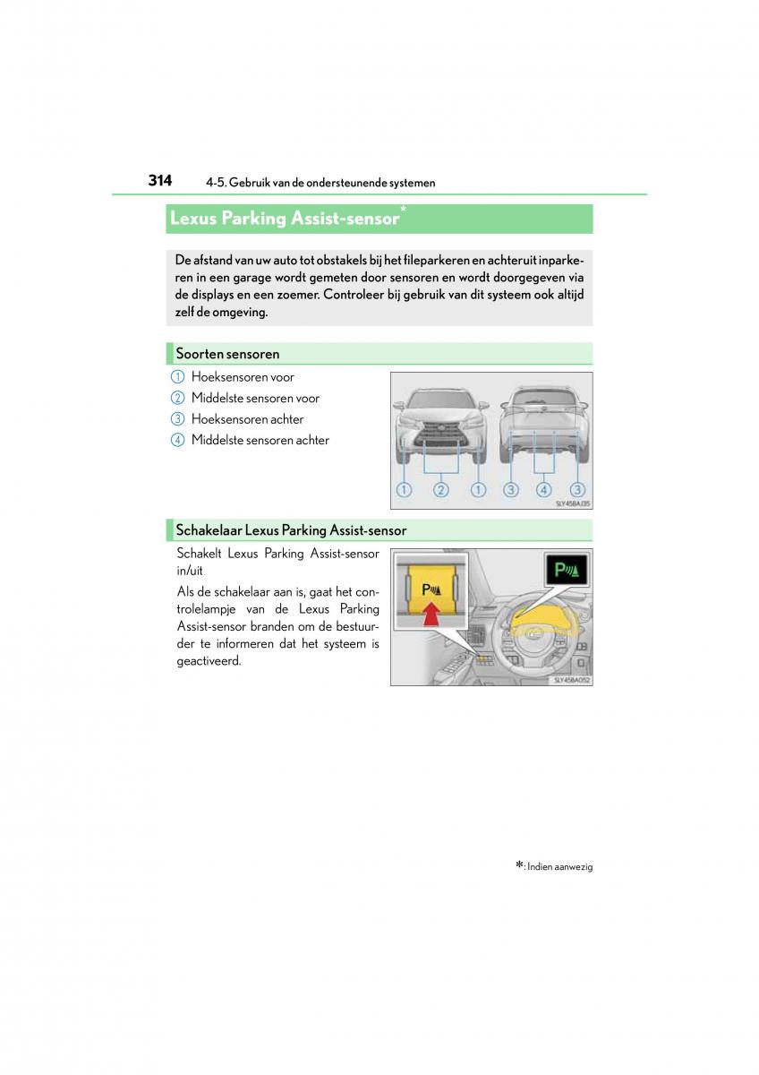 Lexus NX handleiding / page 314