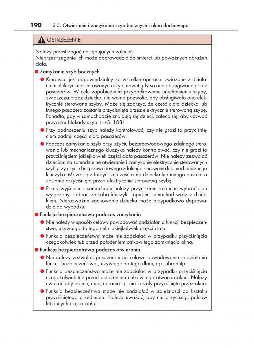 Lexus NX instrukcja obslugi / page 190