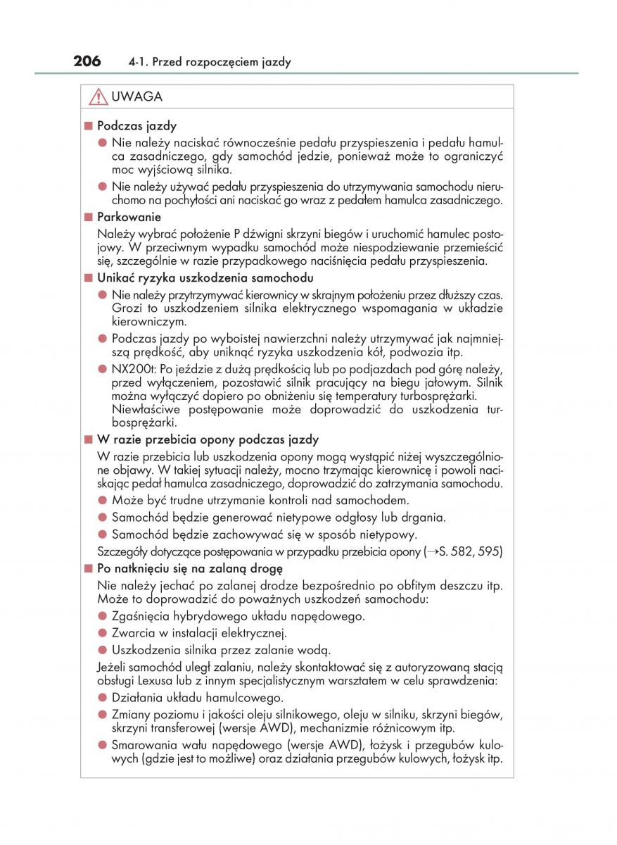 Lexus NX instrukcja obslugi / page 206