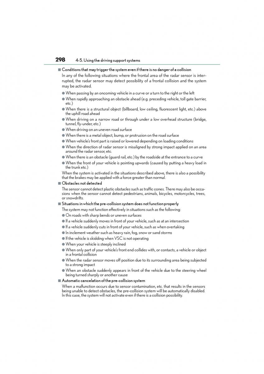 Lexus RC owners manual / page 300