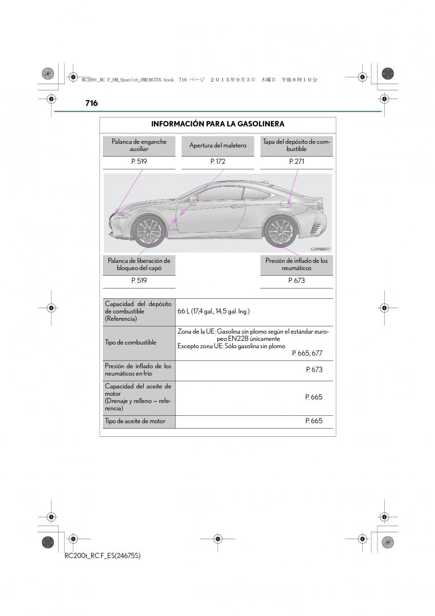 Lexus RC manual del propietario / page 716