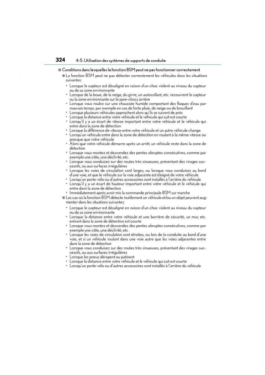 Lexus RC manuel du proprietaire / page 326