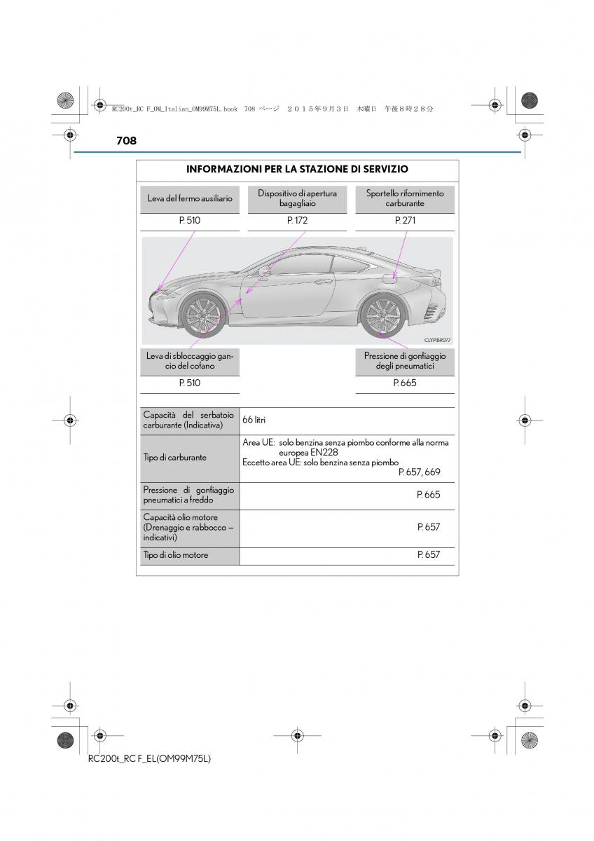 Lexus RC manuale del proprietario / page 708