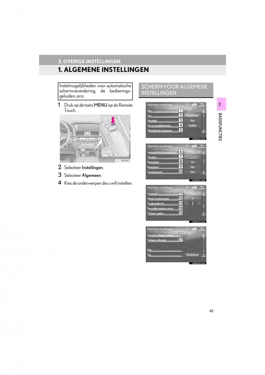 Lexus LS460 IV 4 handleiding / page 65