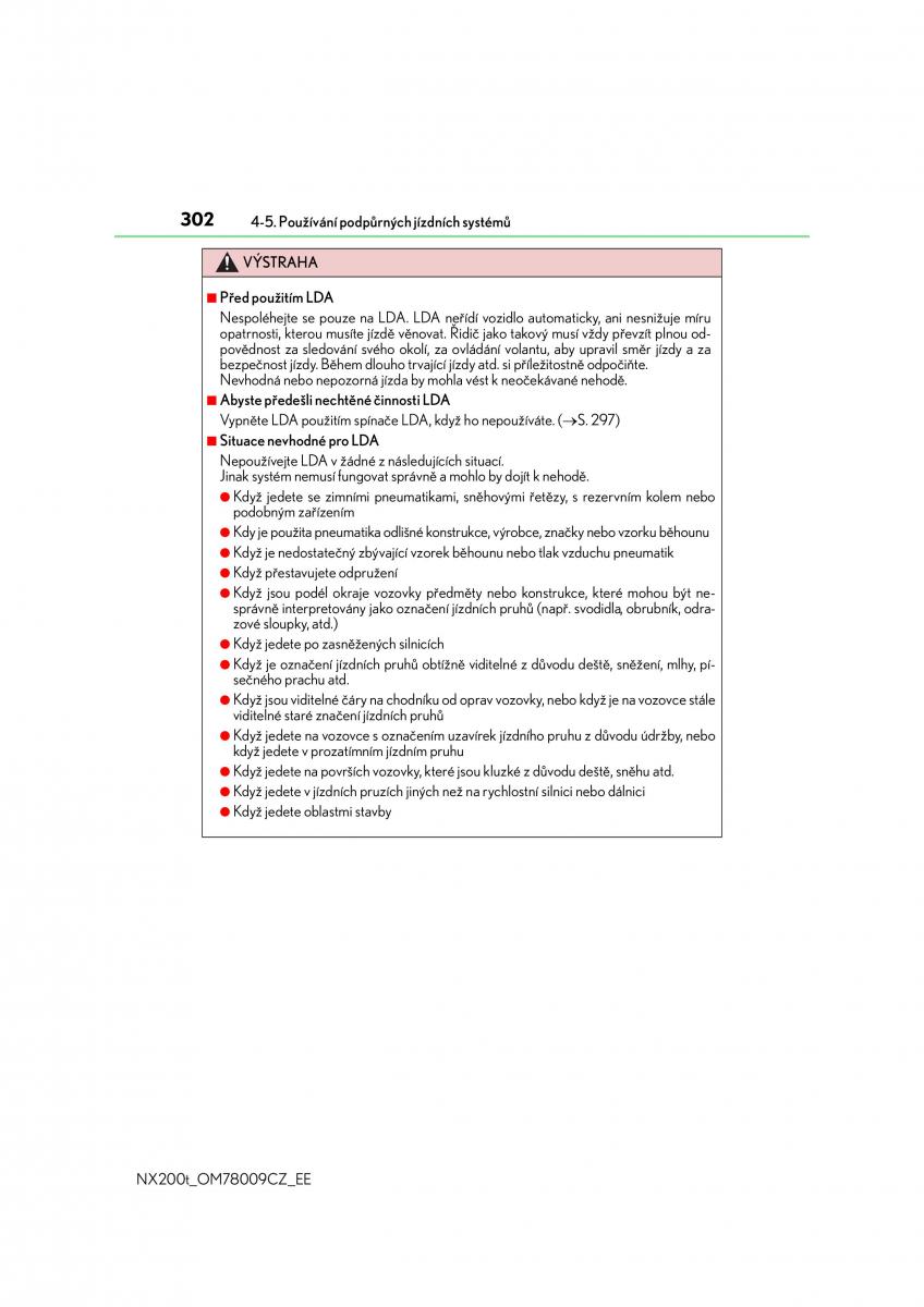 Lexus NX navod k obsludze / page 302