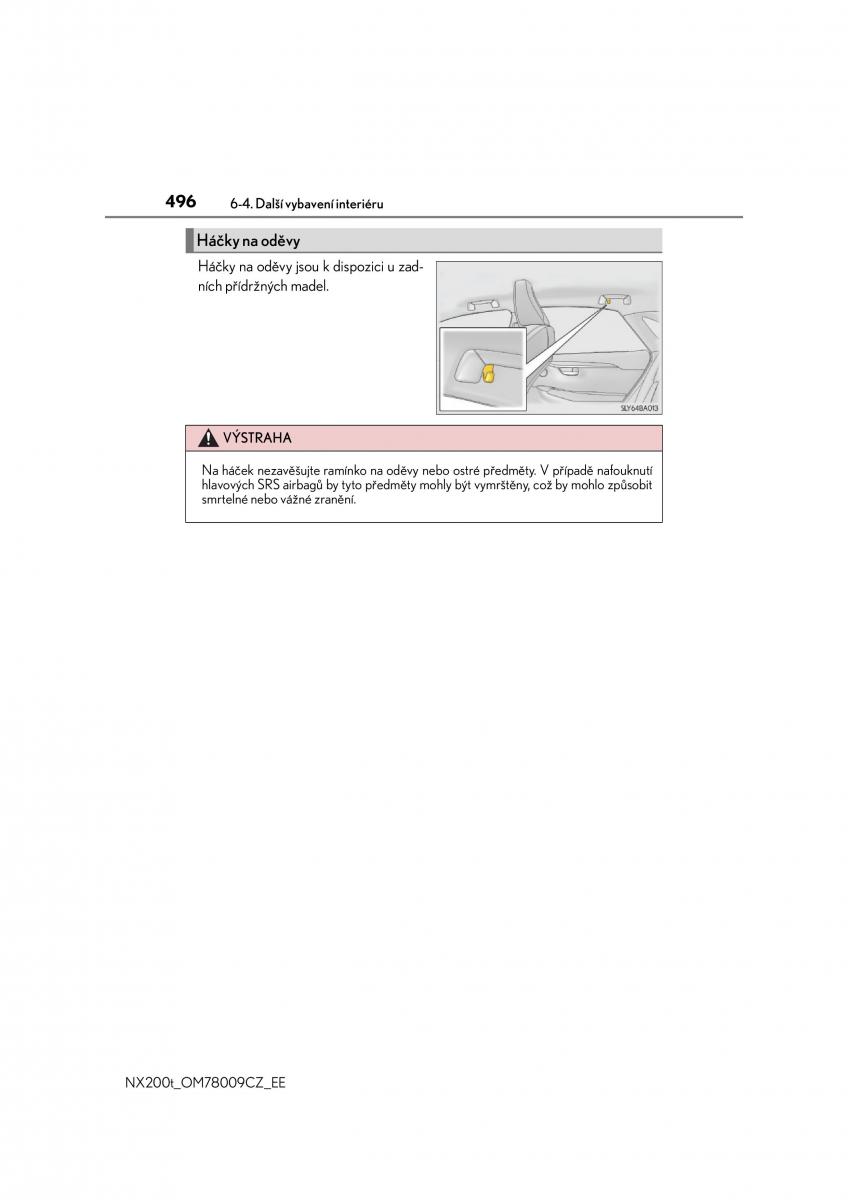 Lexus NX navod k obsludze / page 496