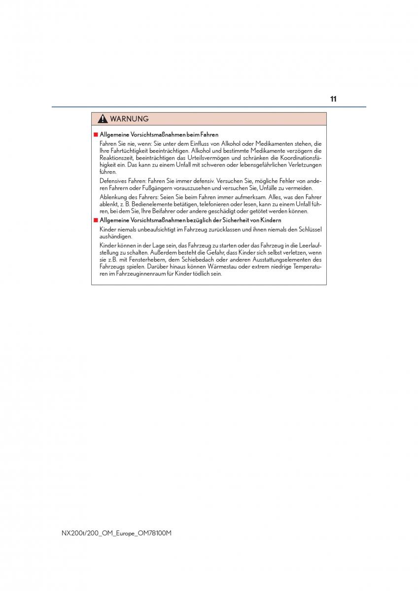 Lexus NX Handbuch / page 11