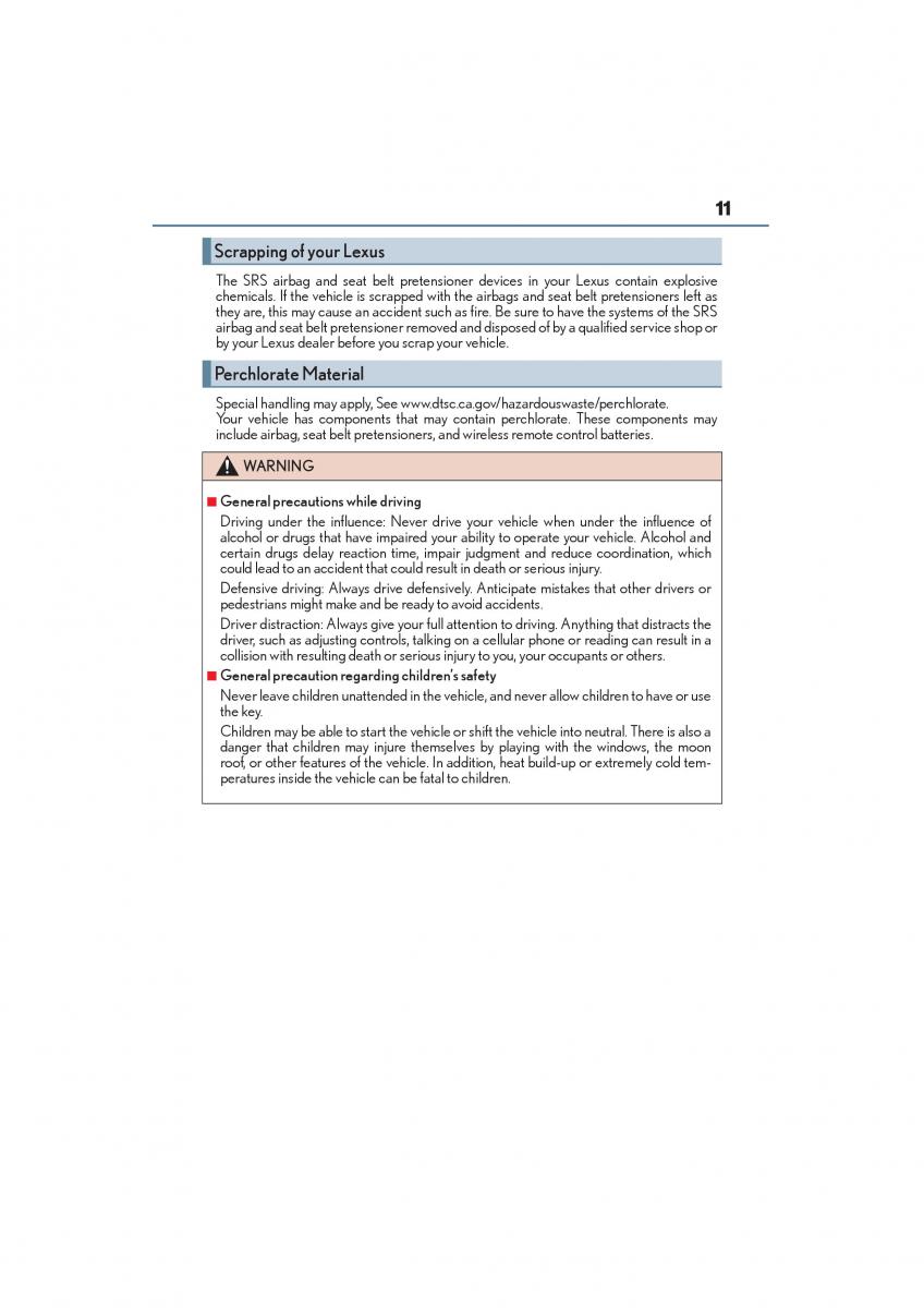 Lexus NX owners manual / page 13