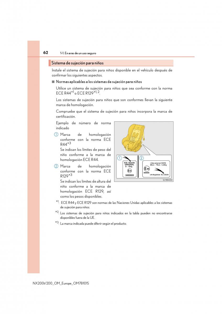 Lexus NX manual del propietario / page 62