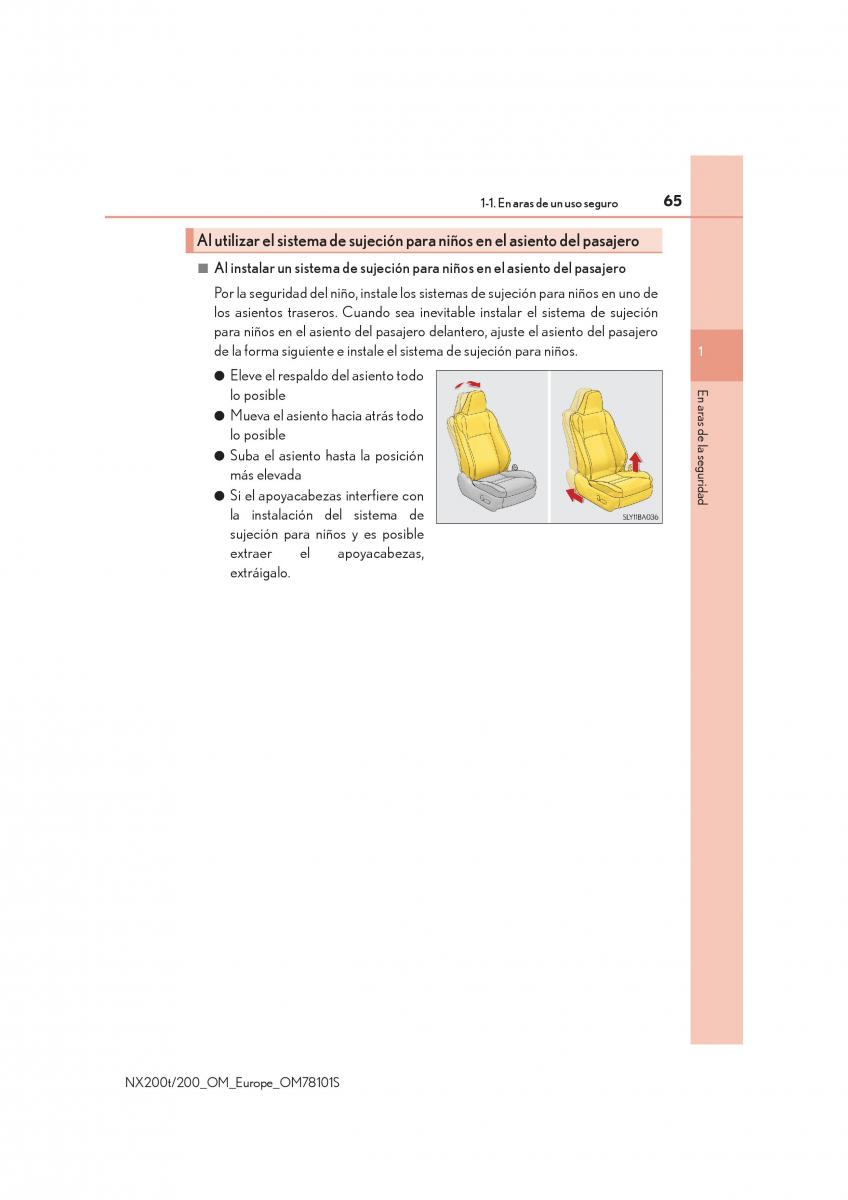 Lexus NX manual del propietario / page 65