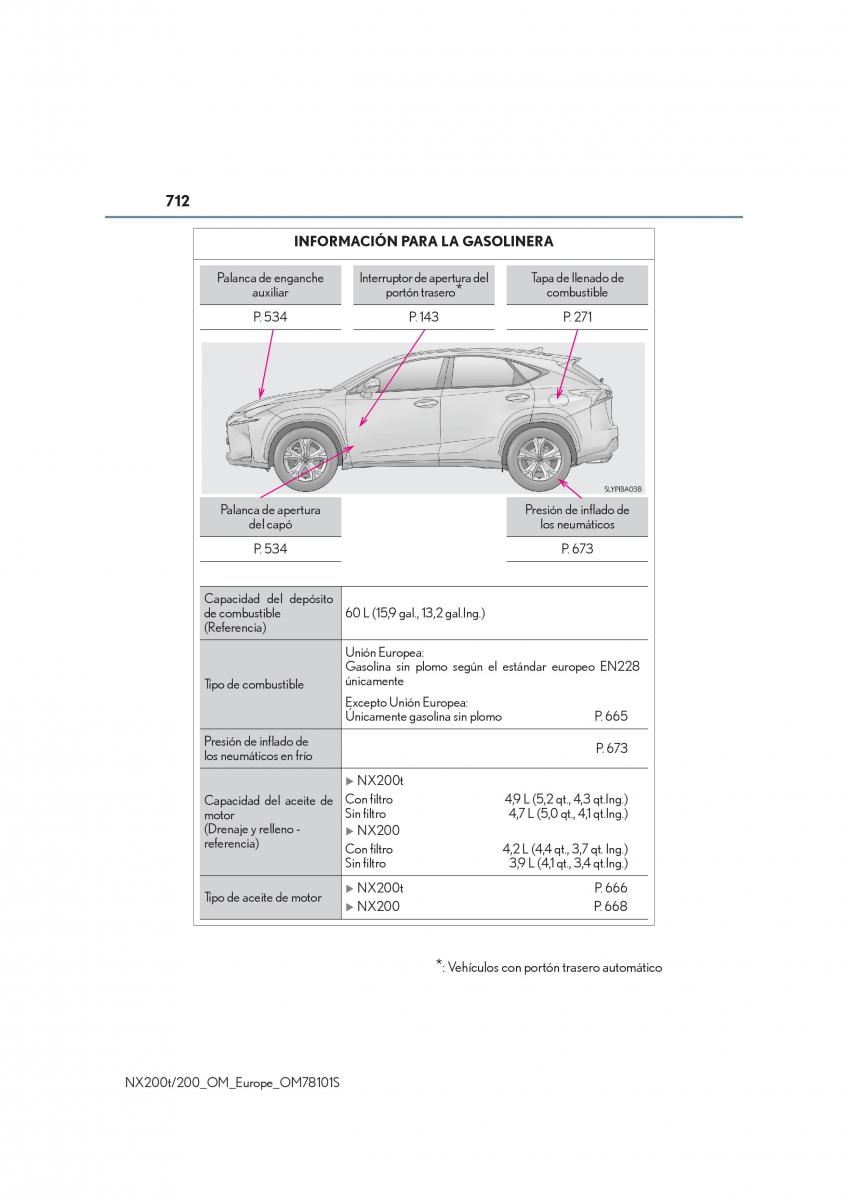 Lexus NX manual del propietario / page 712