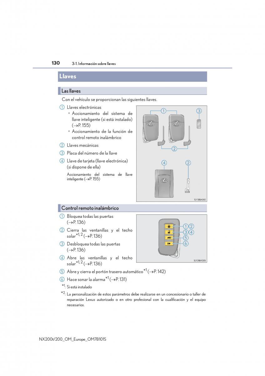 Lexus NX manual del propietario / page 130