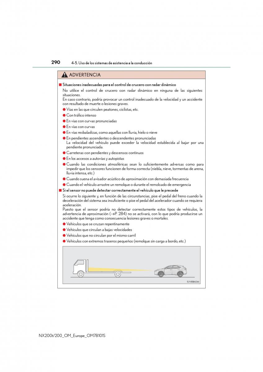 Lexus NX manual del propietario / page 290