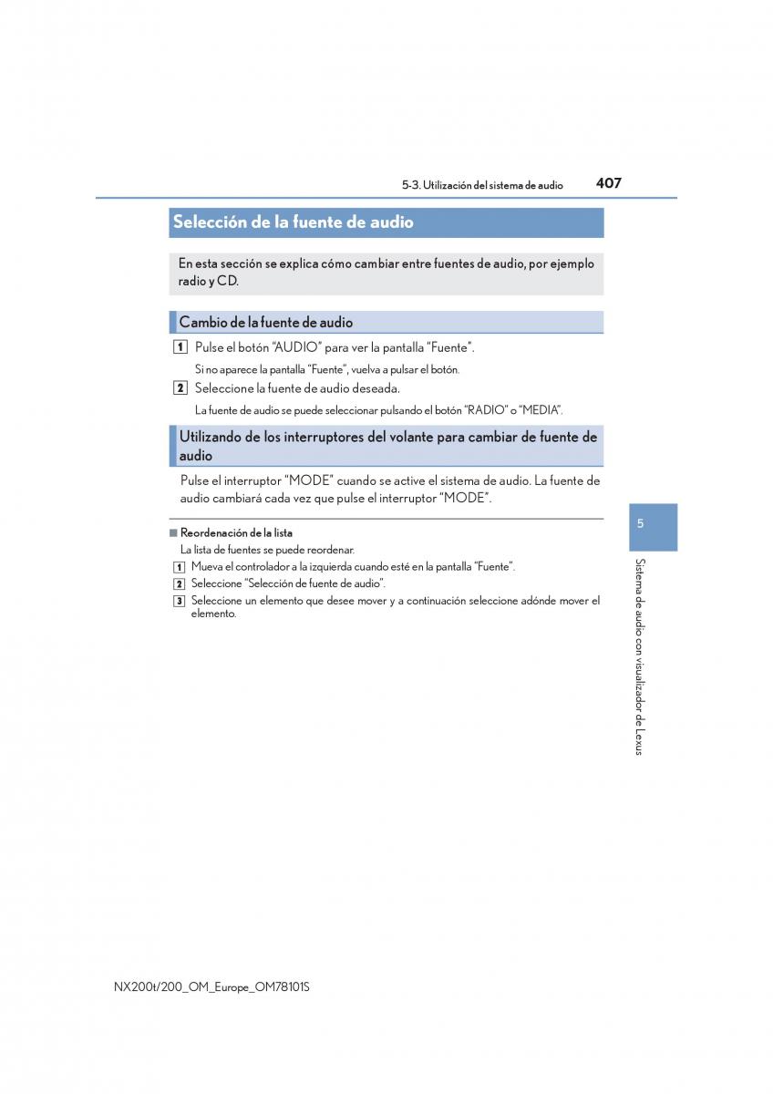 Lexus NX manual del propietario / page 407