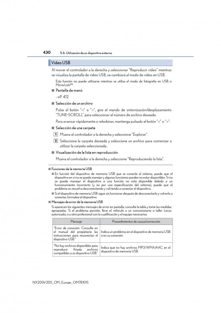 Lexus NX manual del propietario / page 430
