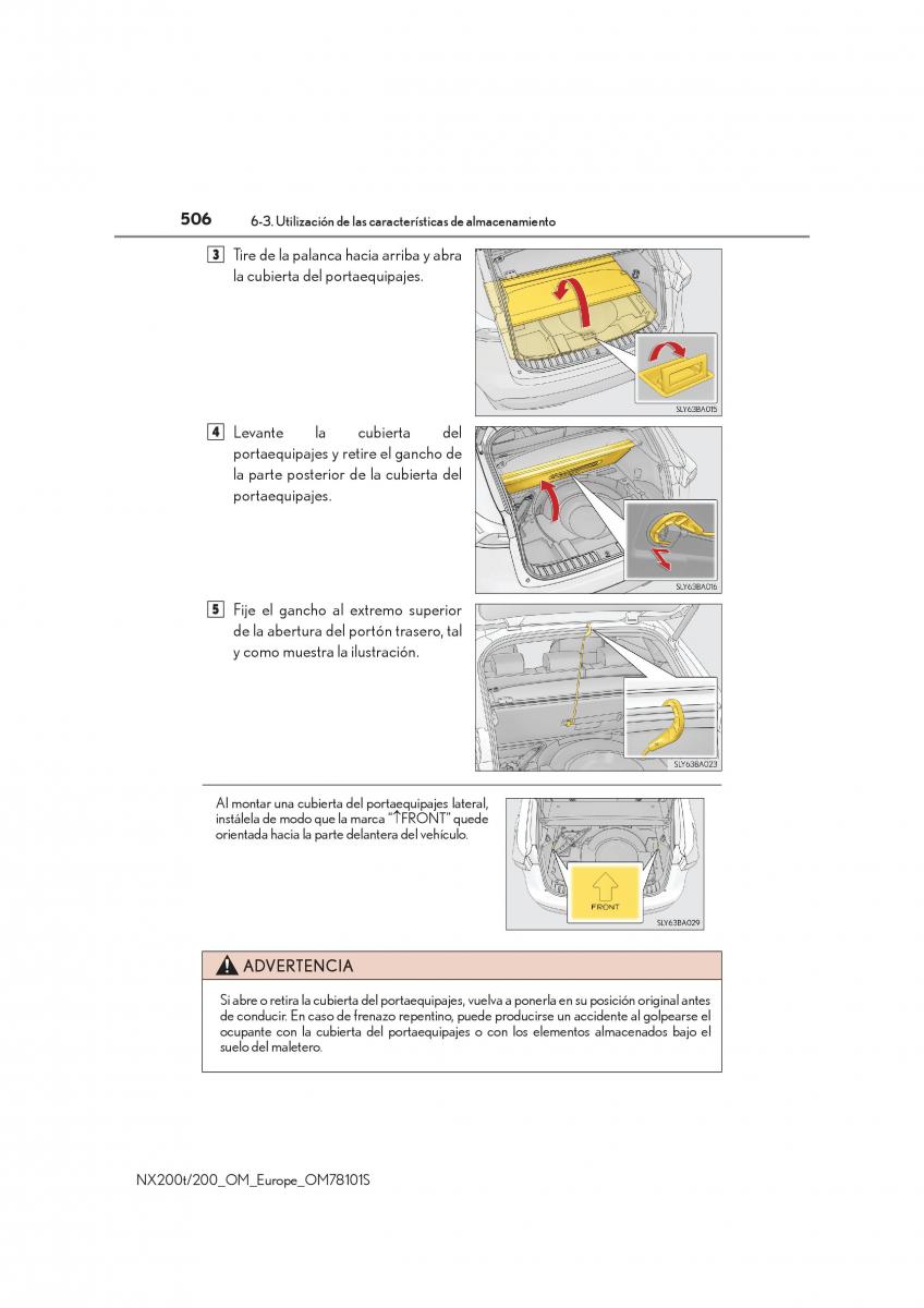 Lexus NX manual del propietario / page 506