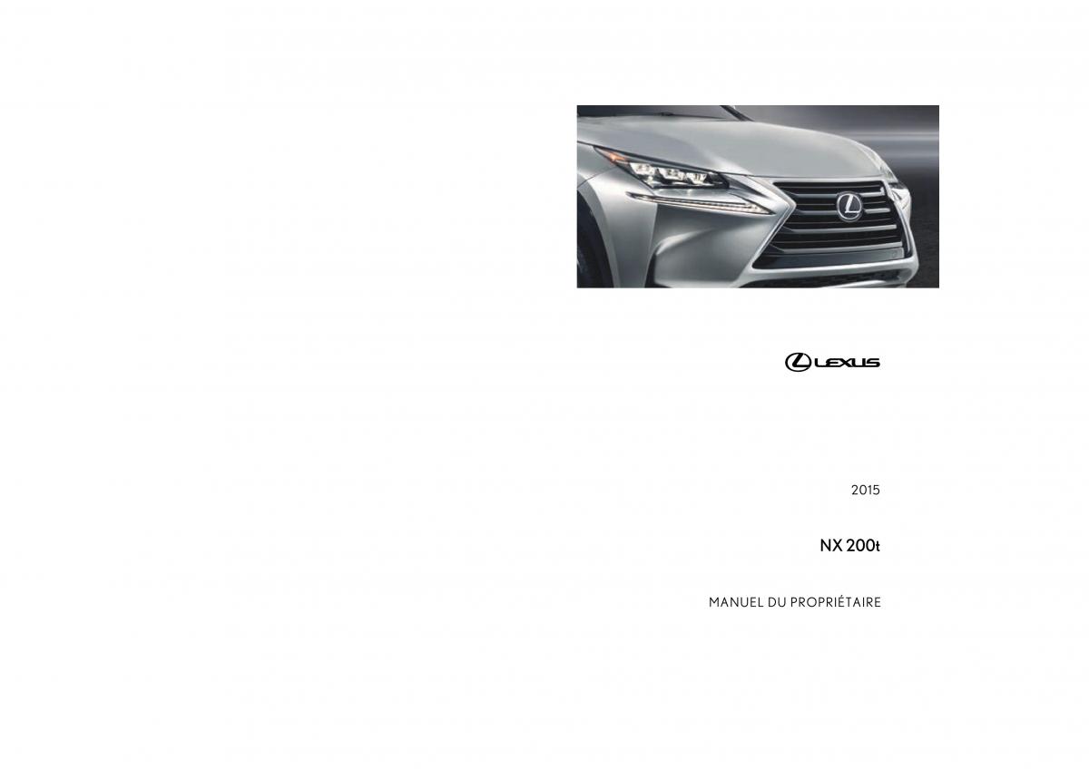 Lexus NX manuel du proprietaire / page 1