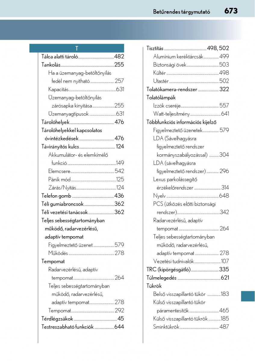 Lexus NX Kezelesi utmutato / page 673