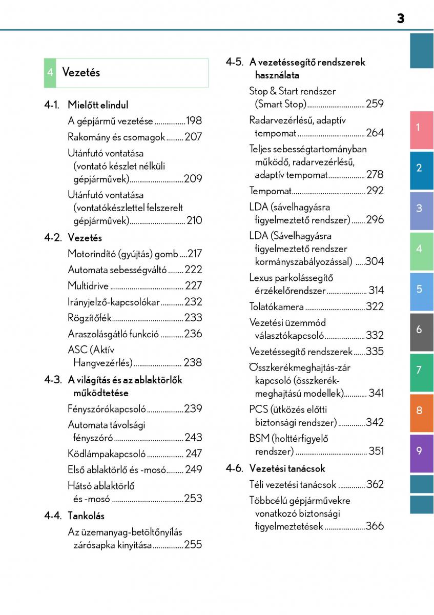 Lexus NX Kezelesi utmutato / page 3