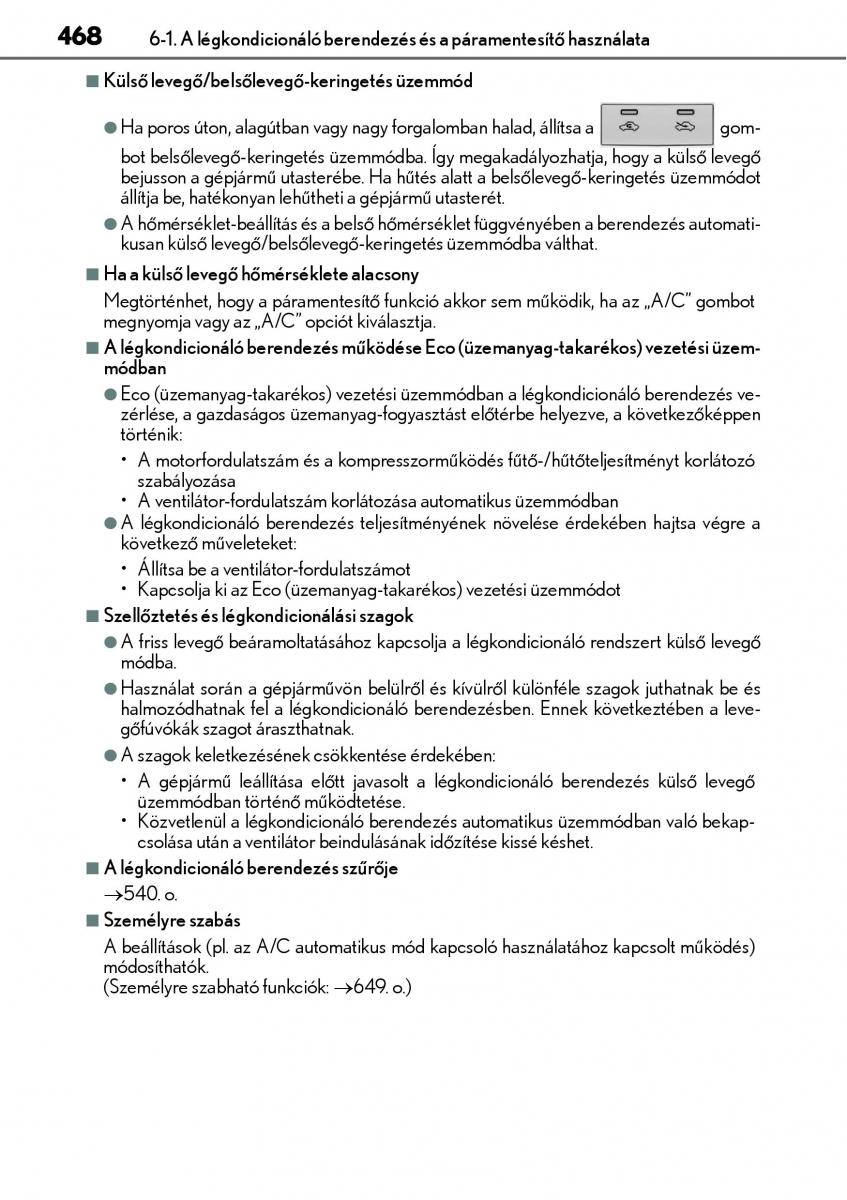 Lexus NX Kezelesi utmutato / page 468