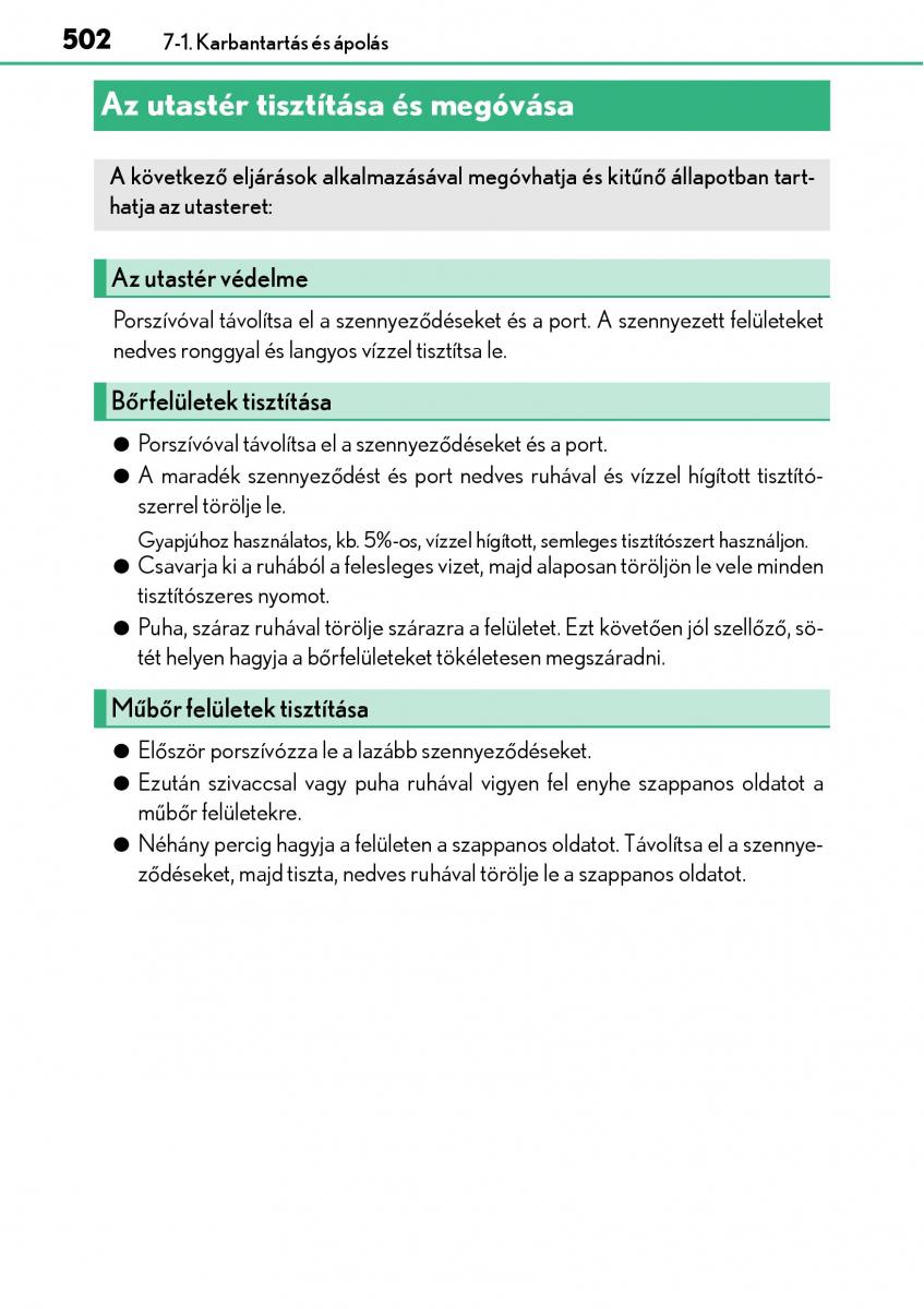 Lexus NX Kezelesi utmutato / page 502
