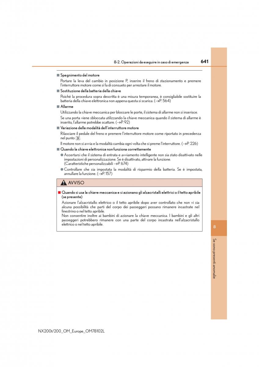 Lexus NX manuale del proprietario / page 641