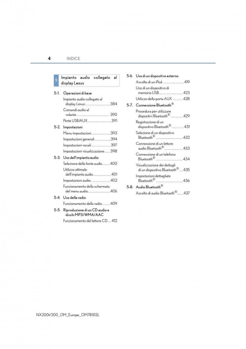 Lexus NX manuale del proprietario / page 4