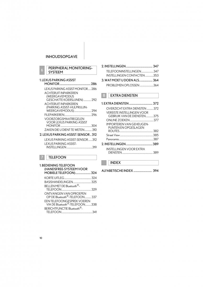 Lexus IS300h III 3 handleiding / page 10