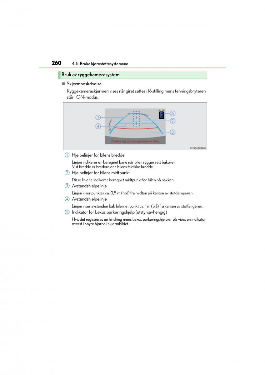 Lexus IS300h III 3 bruksanvisningen / page 262
