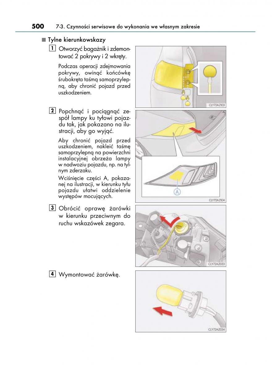Lexus IS300h III 3 instrukcja obslugi / page 500