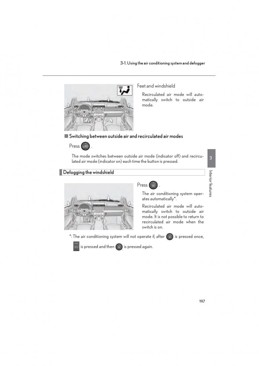 Lexus LFA owners manual / page 201