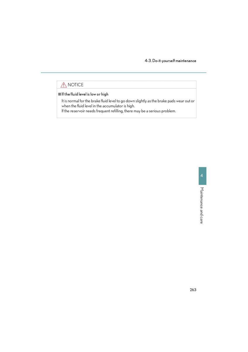 Lexus LFA owners manual / page 267