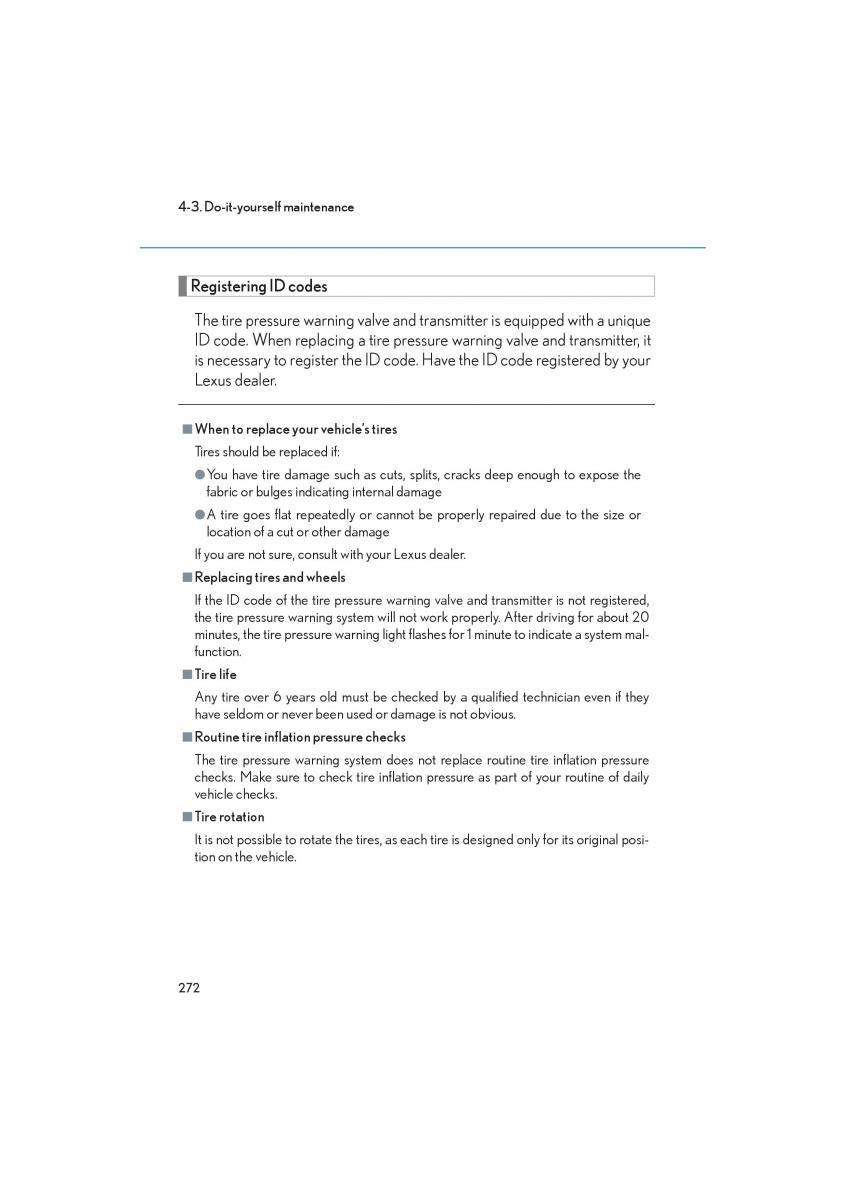 Lexus LFA owners manual / page 276