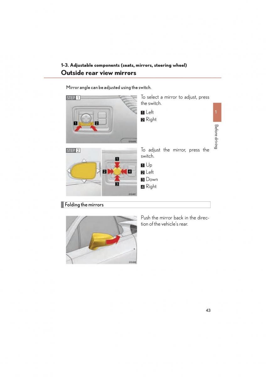 Lexus LFA owners manual / page 47