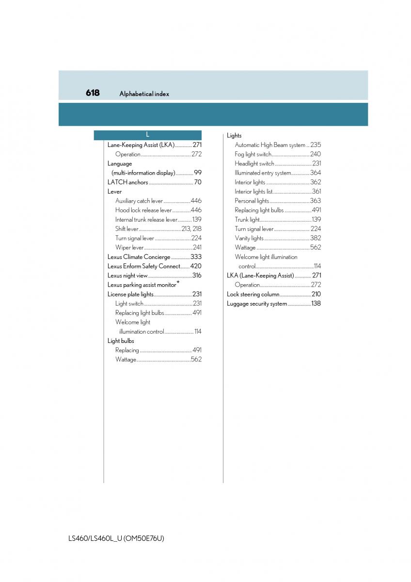 Lexus LS460 IV 4 owners manual / page 618